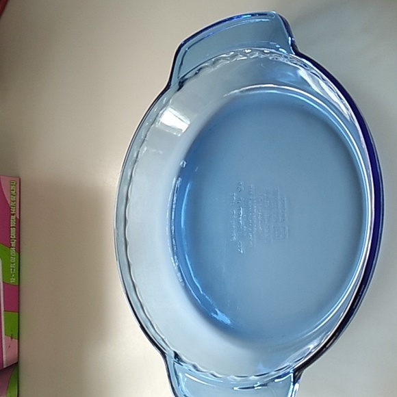 Anchor rare cobalt blue vintage deep 9" 1 qt. pie plate. - Picture 2 of 7